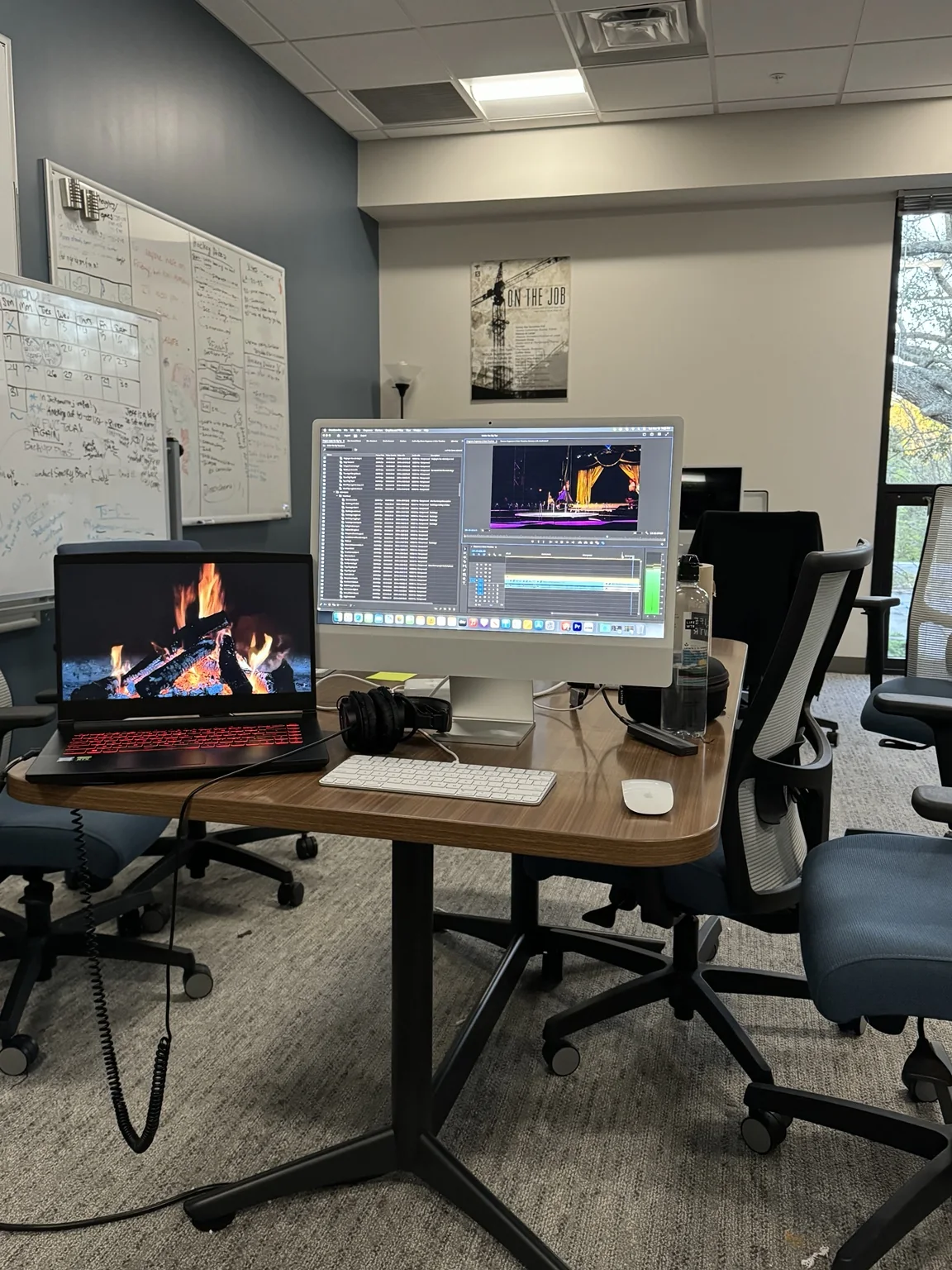 Editing workstation used on Under The Big Top