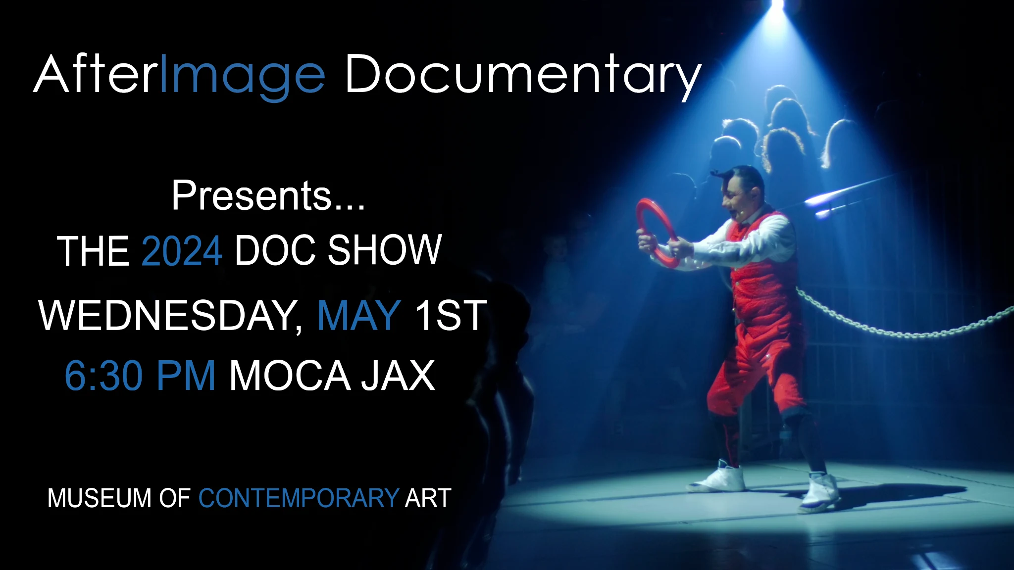 Official 2024 AfterImage Documentary Doc Show poster for MOCA Jacksonville