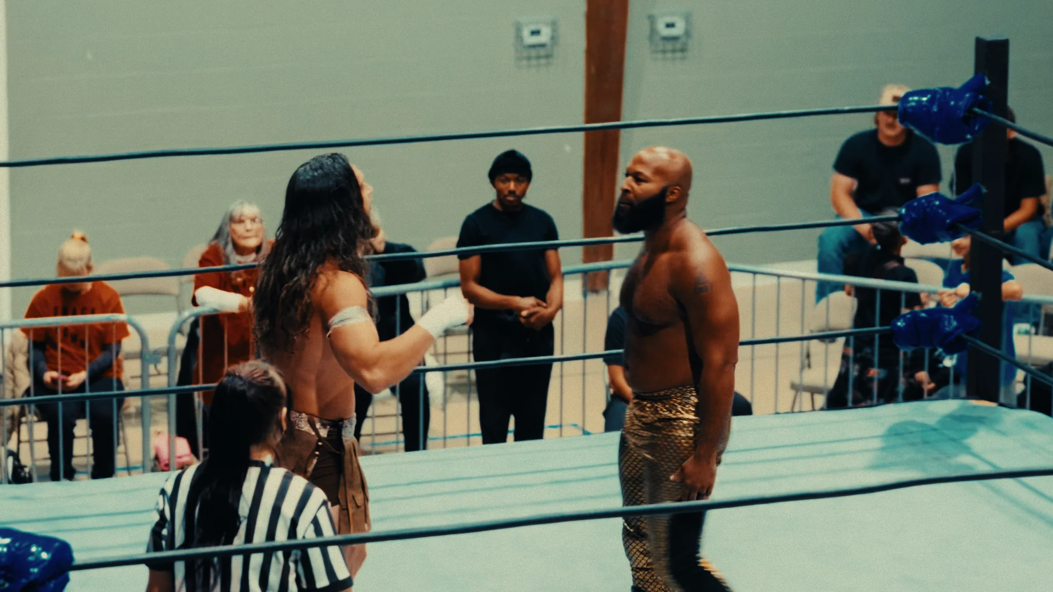 Odin Davenport and Swamp Tarzan facing one another in the CCW ring